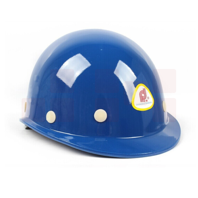 普达 安全帽 圆顶玻璃钢 新国标ABS 蓝色安全帽