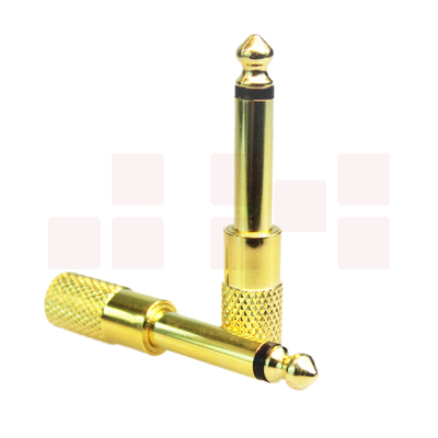 3.5转6.5音频转换头 手机电脑功放调音台6.5单声道耳机转换连接头 单位：个