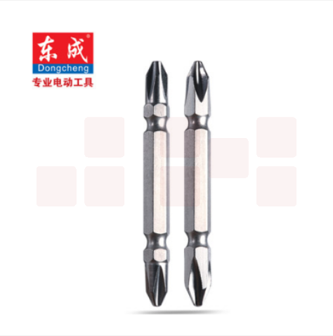 东成 批头65mm螺丝批咀10支装 螺丝批头双头十字批头 2*6.35