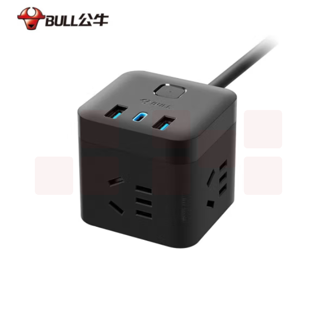 公牛30WPD魔方插座/接线板 Type-c口+USB口+3插孔 全长1.5米