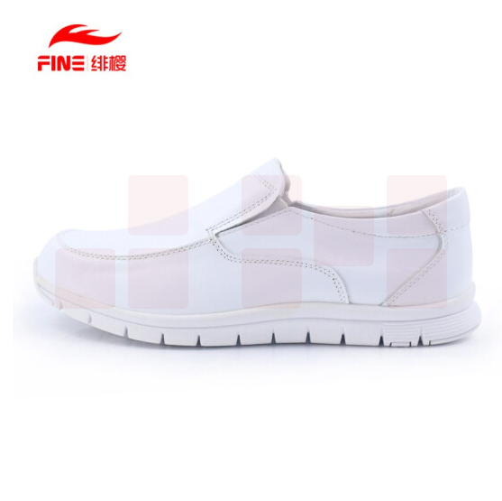 绯樱 168男款护士鞋真牛皮软底透气深口低帮平底一脚蹬38~48码