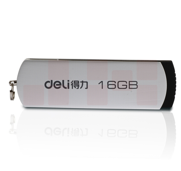 得力（deli）3721 U盘16g高速读写 时尚小巧 办公用品 金属U盘16G