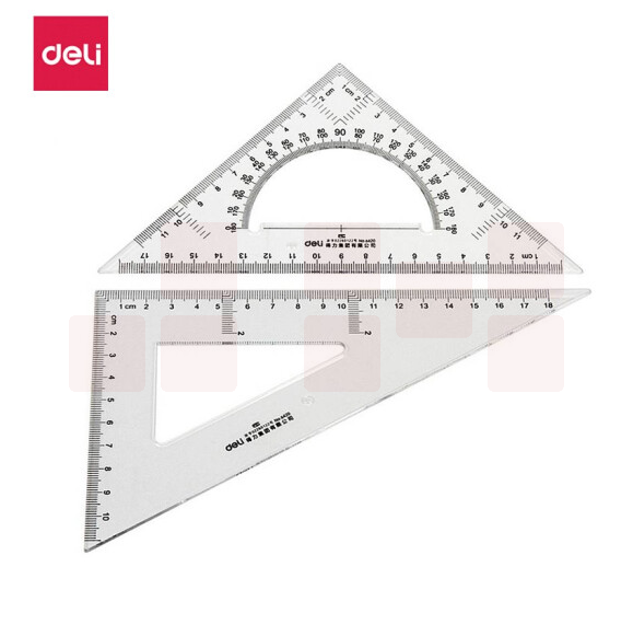 得力（deli） 6420三角尺 18cm有效刻度