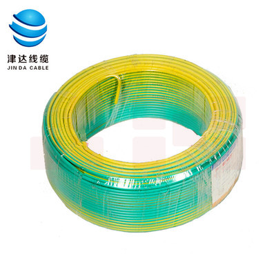 津达电缆 ZCN-BV-双色1.5平方 耐火阻燃塑铜线 100米/盘