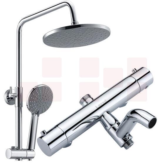 莱尔诗丹（Larsd）LD10 恒温花洒 淋浴花洒套装 全铜主体 三出水恒温花洒