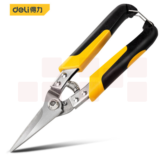 得力（deli）直头龙骨剪铁皮剪8.5英寸多功能剪刀不锈钢直头航空剪 DL351008  货号：JC