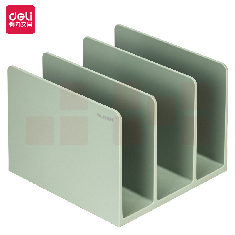 得力NS006书立文件筐文件架166*166*122(浅灰)