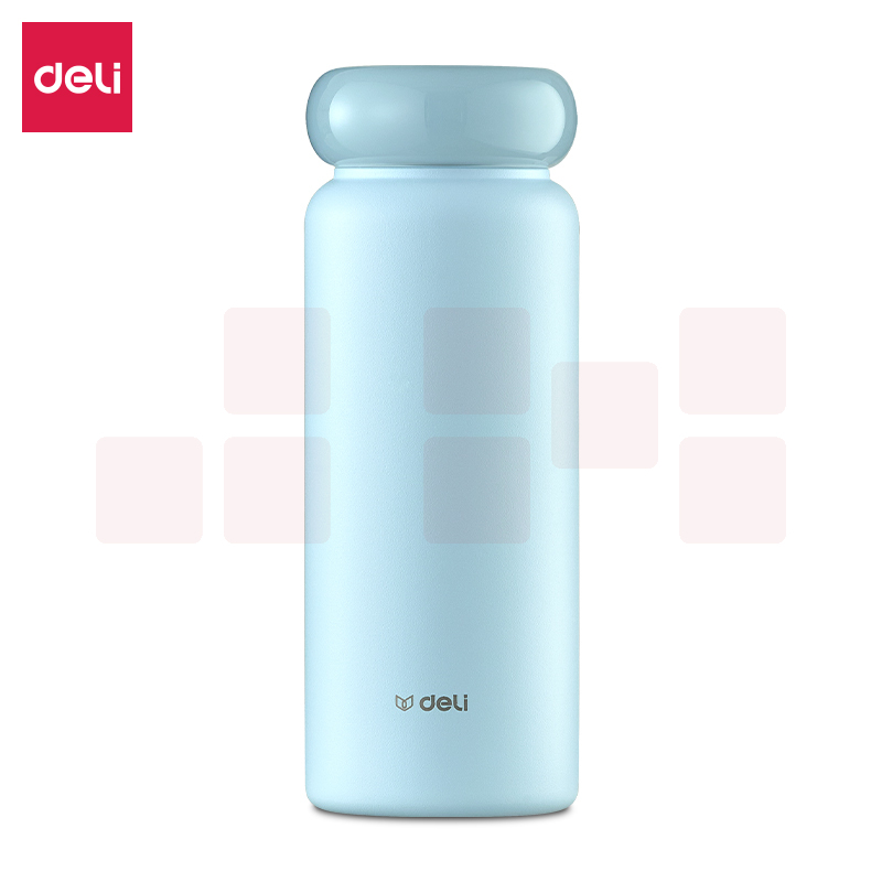 得力LL610炫彩星环保温杯(旋盖)(400mL)(蓝)(个)