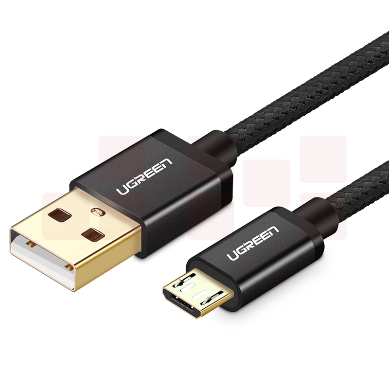 绿联 安卓数据线 2A快充手机充电器线 Micro USB电源线转接头通用小米vivo华为oppo三星手机1.5米40981深邃黑