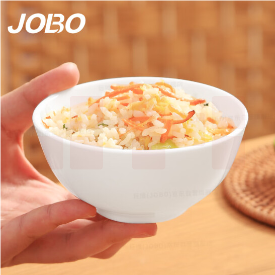 巨博 陶瓷碗直口汤碗4.5英寸  白色小饭碗粥碗20个起售  货号：TXH