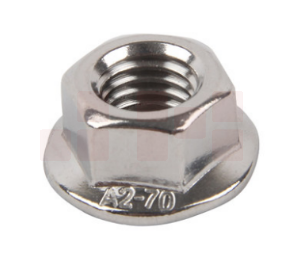 巨联（JULIAN）不锈钢法兰螺母防滑六角法兰螺帽 M5