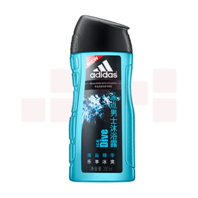 阿迪达斯 沐浴露250ml男士冰点沐浴液 舒爽长久留香沐