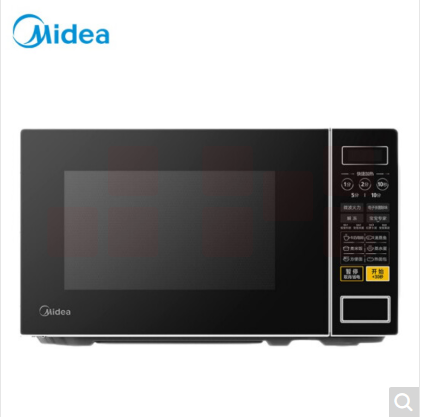 美的 20升微波炉 微电脑操控 转盘加热智能菜单 一键解冻 杀菌电子除味 薄膜按键 M1-L213C