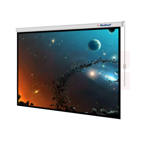 红叶（HONGYE）180英寸4:3电动玻珠白塑银幕 玻珠  3.66*2.77