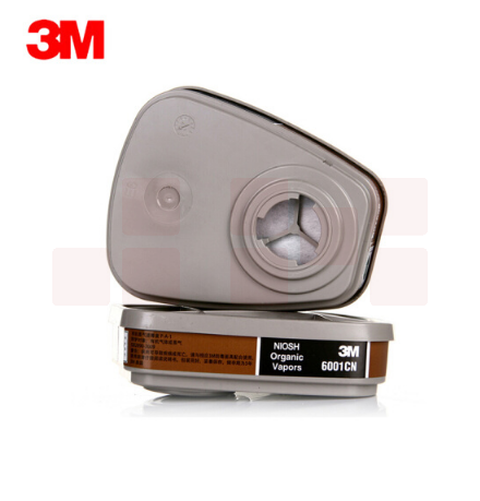 3M 6001CN 滤毒盒 防护有机及蒸气 如苯及同系物 汽油 丙酮 二硫化碳 醚等 2个/包