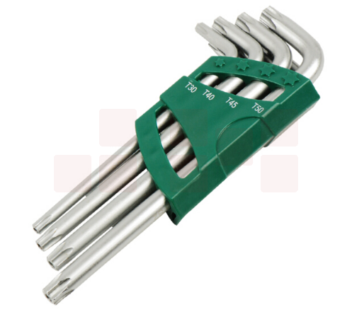 世达（SATA）9件加长中孔花形扳手组套 09702