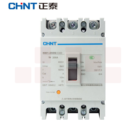 正泰（CHNT）NM1-250H/3300-200A 塑壳断路器 三相3P空气开关 过载短路保护器 货号：JC