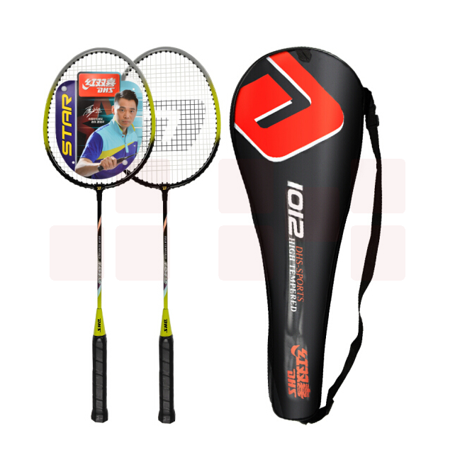 红双喜 DHS 铝合金羽毛球拍 1012 2支/副