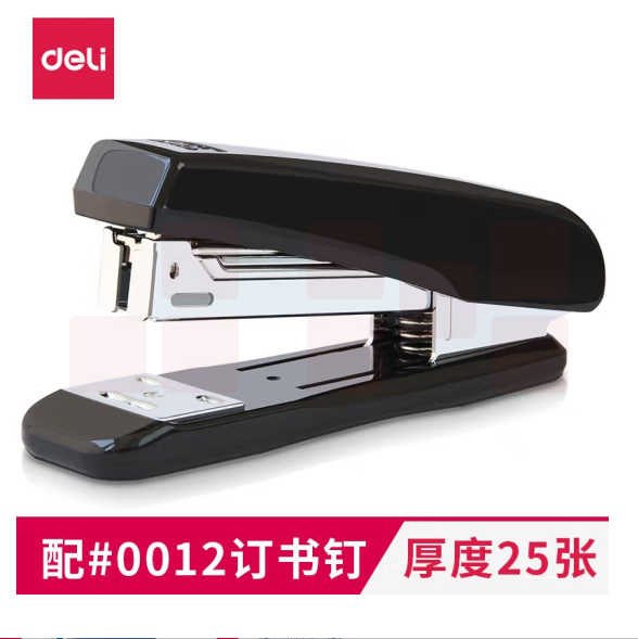 得力（deli） 省力订书机 12号装订机可订20页标准订书器 小巧订书机 0306 黑色