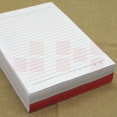 加厚黑色线条信纸    5本装   货号：JC