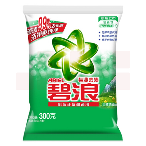 碧浪(Ariel)洗衣粉（清新）300g 16袋/件