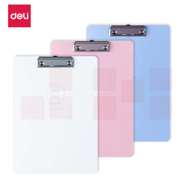 得力 文件夹 板夹 A4羊驼平夹  72582 混色