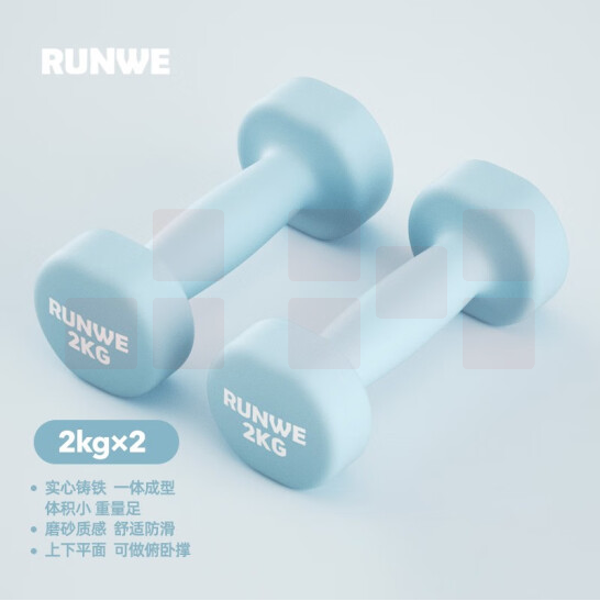 朗威 家用健身小哑铃 铸铁哑铃 2kg*2 货号：JC