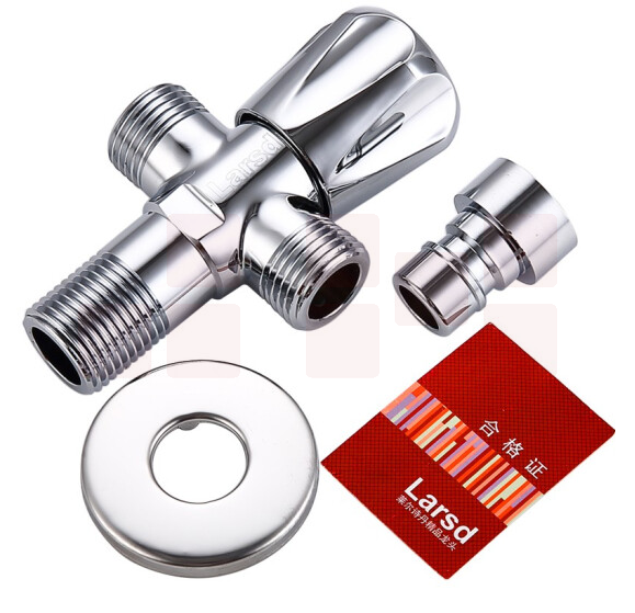 双用角阀 一进二出三通角阀 全铜