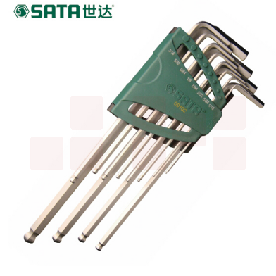 世达（SATA）12件英制特长球头内六角扳手组套 货号09102
