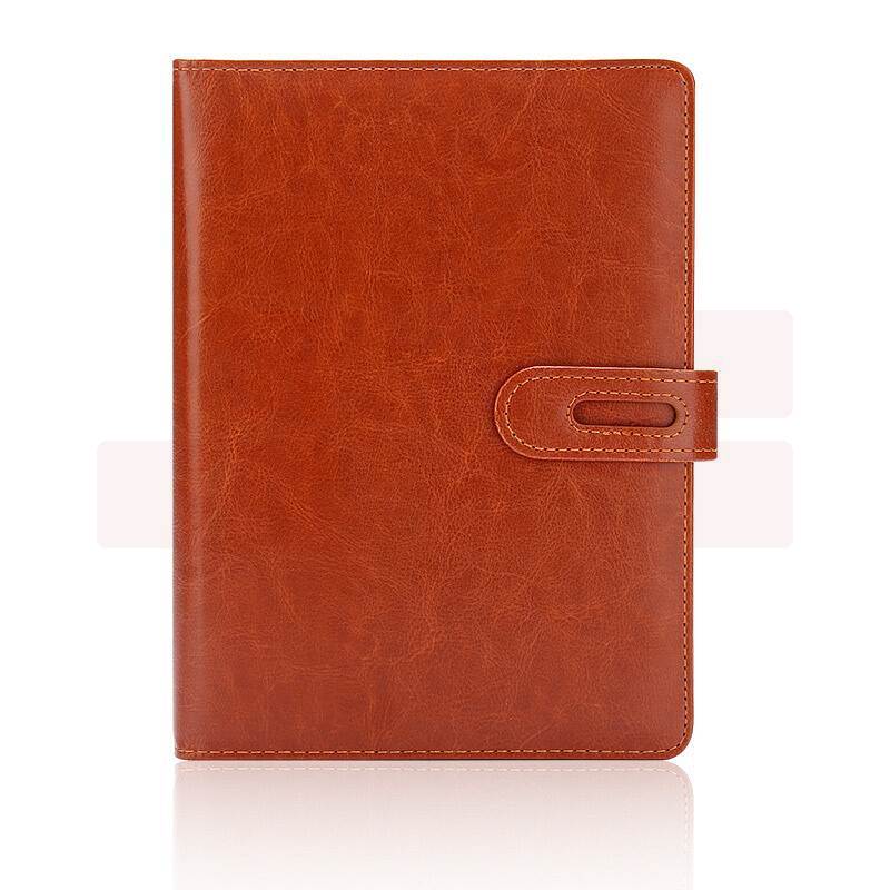 申士商务活页皮面本活页B5/95张 棕黄色（个）