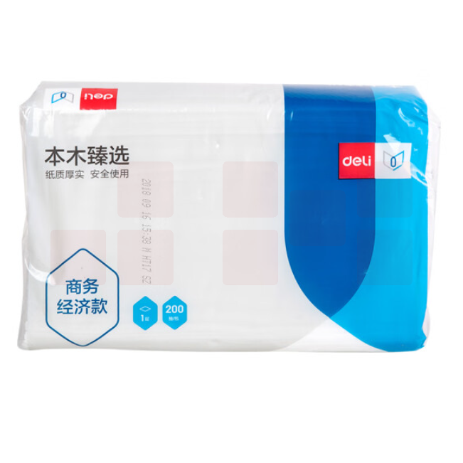 得力CC1200-02抽取式擦手纸 本木臻选 200抽20包