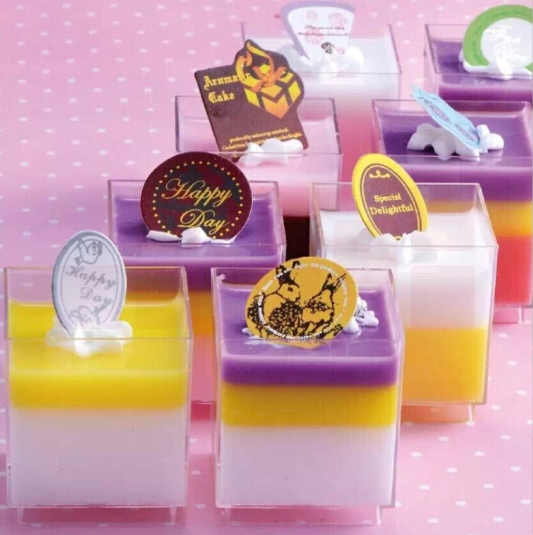 4.2*4.2cm正方杯 60ml方形一次性塑料慕斯杯 布丁杯 果冻杯100只起订  货号：JC