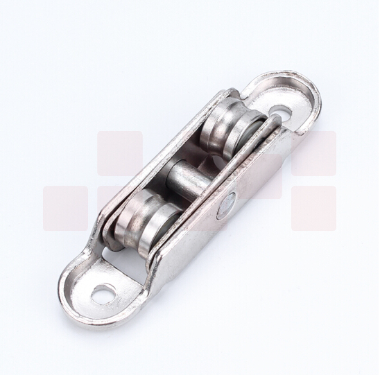 塑钢门窗滑轮 圆边双槽轮