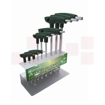 世达（SATA）9件T型球头内六角扳手组套货号09117