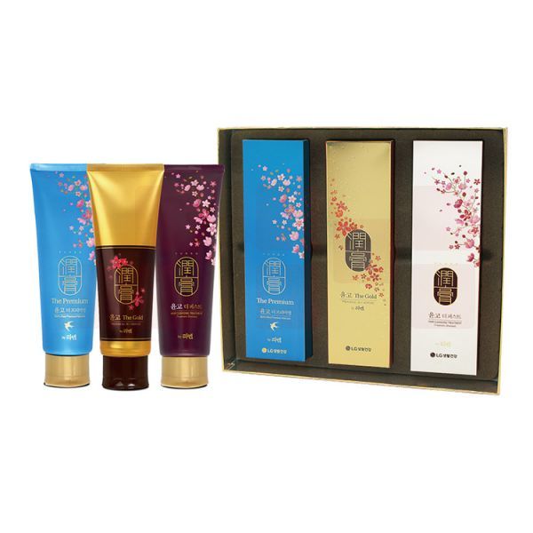 LG 润膏奢享三支装 奢华闪耀250ml 舒盈滋养250ml 水凝养护燕窝250ml