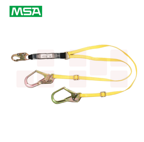 梅思安/MSA 9302004双腿吸震绳 长度可调节 65mm开口锚点挂钩