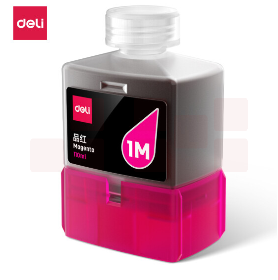 得力（deli）喷墨打印机1M品红色墨水瓶 适用得力L300系列