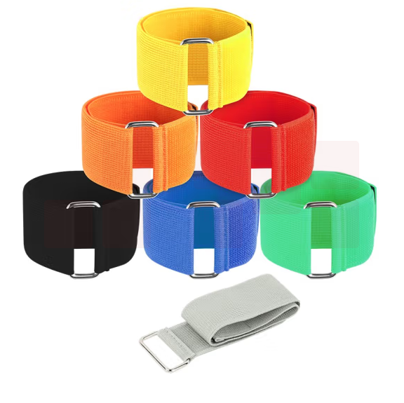 两人三足绑带绑腿带  户外拓展道具三人两足绑脚带绳 8只装颜色随机  货号：JC