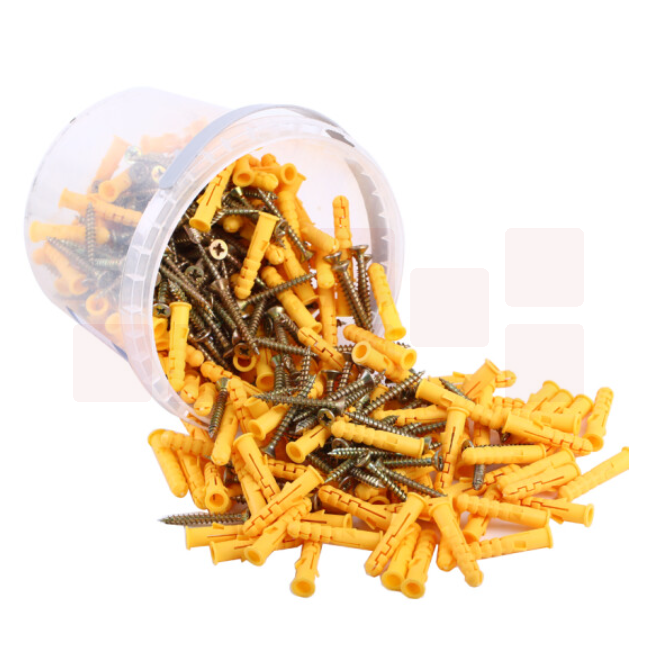 小黄鱼尼龙胀钉6*30mm 塑料膨胀管螺栓膨胀螺丝 400套/桶