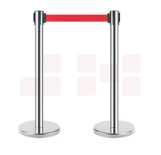 不锈钢2米红色伸缩带式护栏杆 围栏警戒线