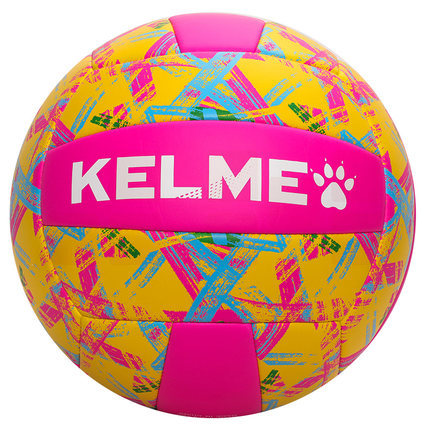 卡尔美/KELME  5001 中考排球学生训练专用球 5号沙滩比赛球 玫红/黄