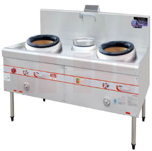 御丰 商用燃气炒菜灶单炒单温双头单尾灶1800*1000*800