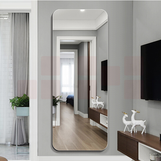圆角150*50cm 穿衣镜子全身镜无框粘贴墙壁挂试衣镜子 （不含安装）   货号：JC