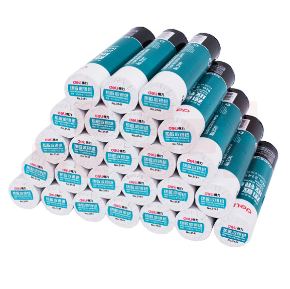 得力（deli） 热敏收银纸 pos纸刷卡机  57*50mm 100卷/箱3141