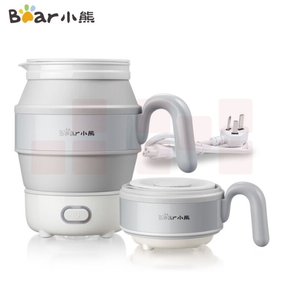 小熊（Bear）折叠便携式电水壶食品级硅胶烧水壶热水壶