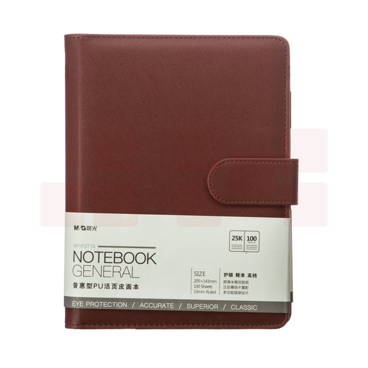 晨光 A5/25K 100张黑色活页笔记本 棕 APYF5T74