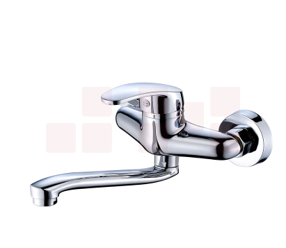 全铜入墙式水龙头冷热厨房单冷洗菜盆水槽阳台洗衣池加长水龙头（不含安装）