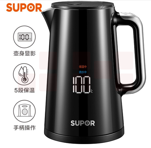 苏泊尔（SUPOR）SW-15S62A 电水壶热水壶 保温304不锈钢电热水壶