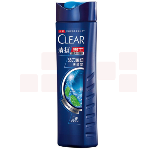 清扬 男士去屑洗发露活力运动薄荷型  400ml （12瓶/箱）