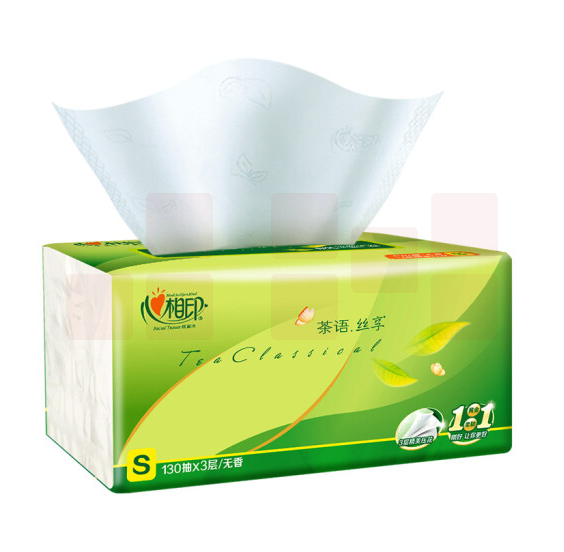心相印抽纸 茶语丝享系列3层150抽面巾纸 S码 132mm*190mm